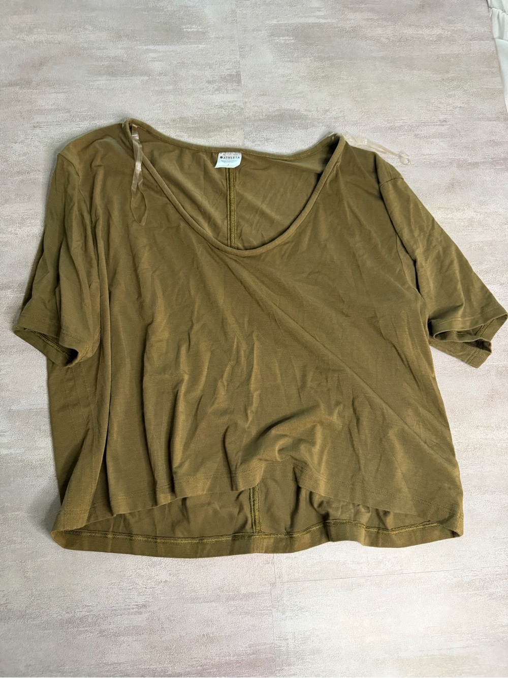 Athleta Olive Green Short-Sleeve Relaxed Tee